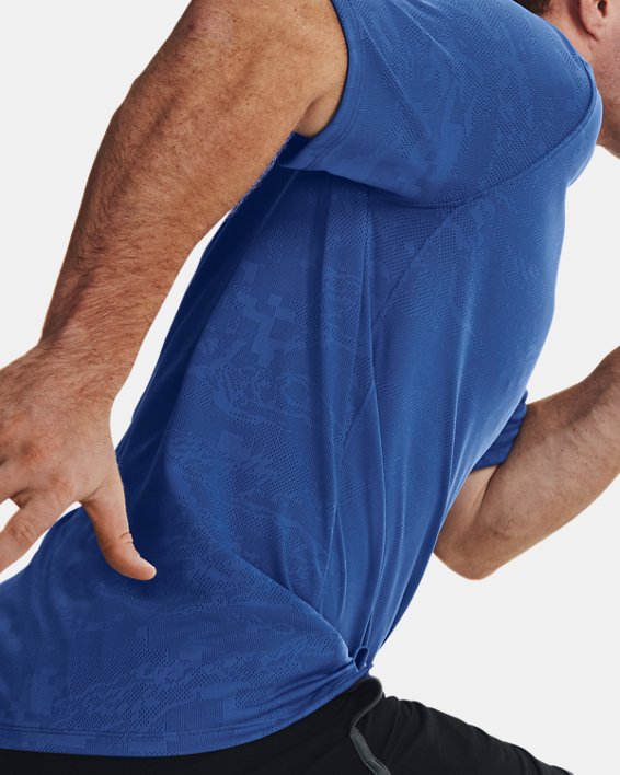 Men's UA Tech™ Vent Jacquard Short Sleeve, Blue, pdpMainDesktop image number 1